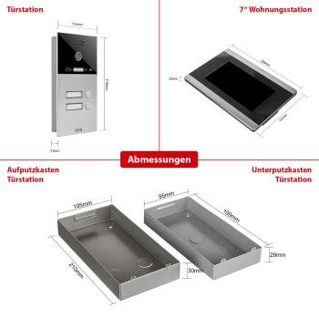 IP Video-Türsprechanlage 1-FH/1x7" Touchscreen Komplett-Set AVS1035U