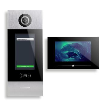 SMART7 - 2-Draht Video Türsprechanlage, 1 Familienhaus-Set, Türstation mit 7" Touchscreen - AVS7801