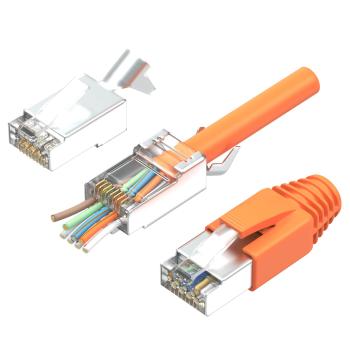 RJ45 Stecker Cat7 10x Cat6A Netzwerkstecker für Verlegeleitung